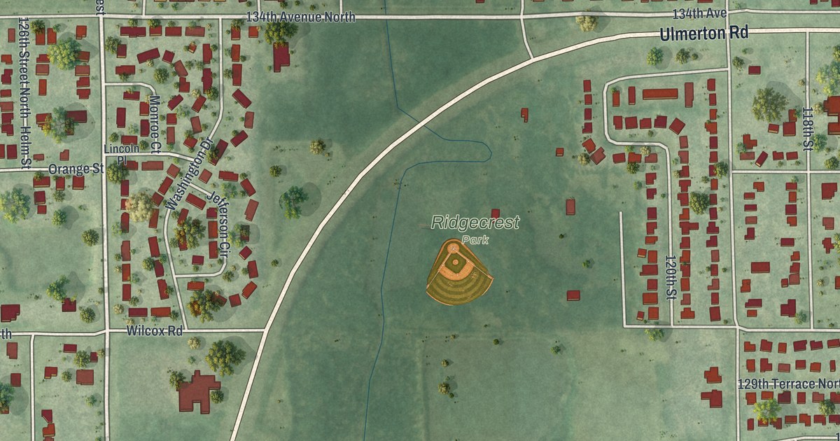 Map of Ridgecrest, Florida in 2026