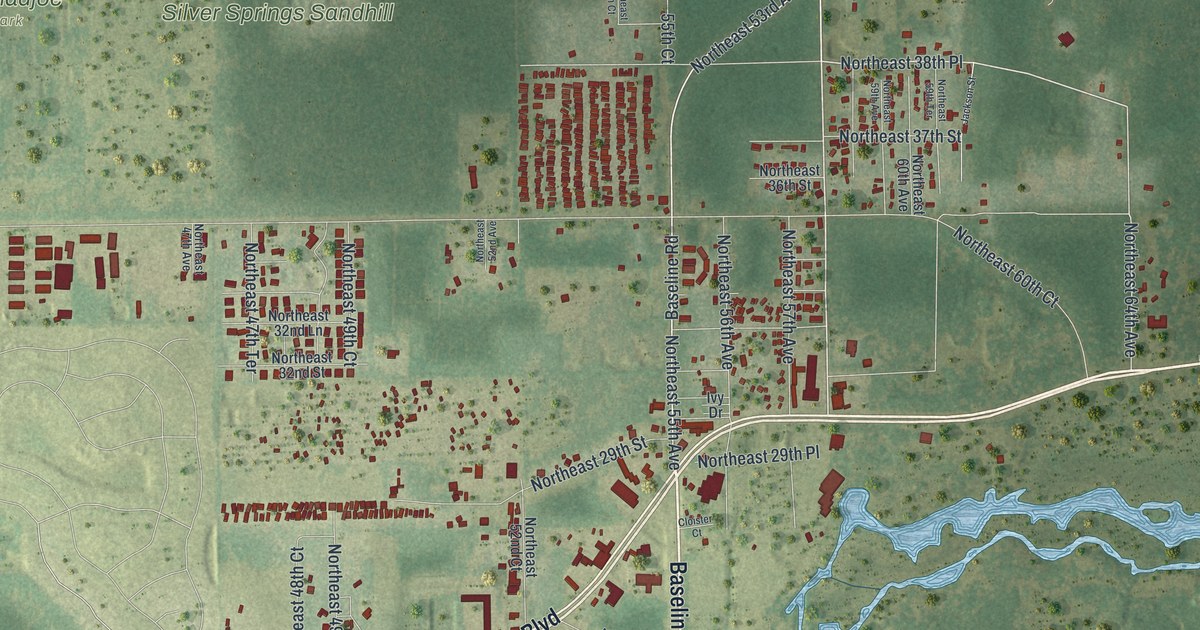 Map of Silver Springs, Florida in 2026