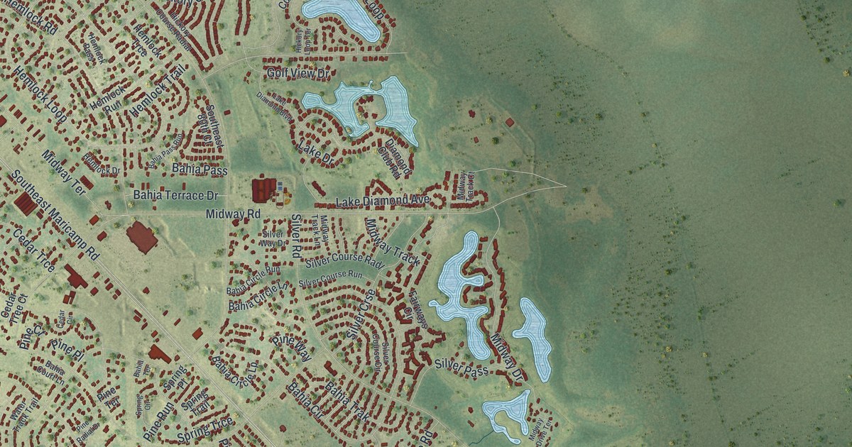 Map of Silver Springs Shores, Florida in 2026