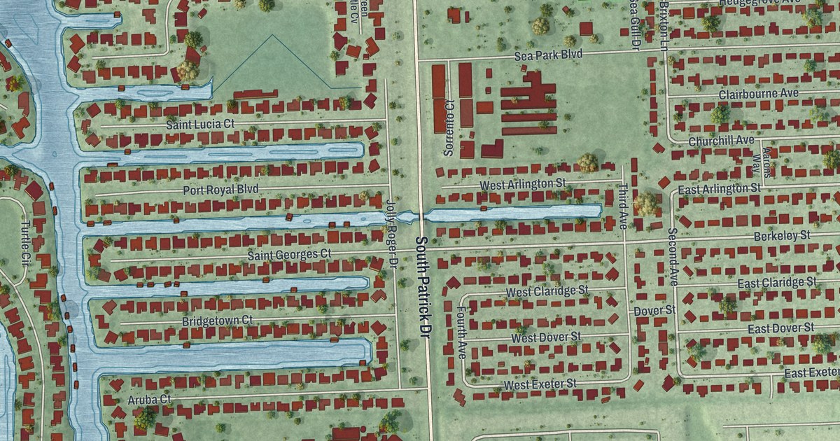 Map of South Patrick Shores, Florida in 2026