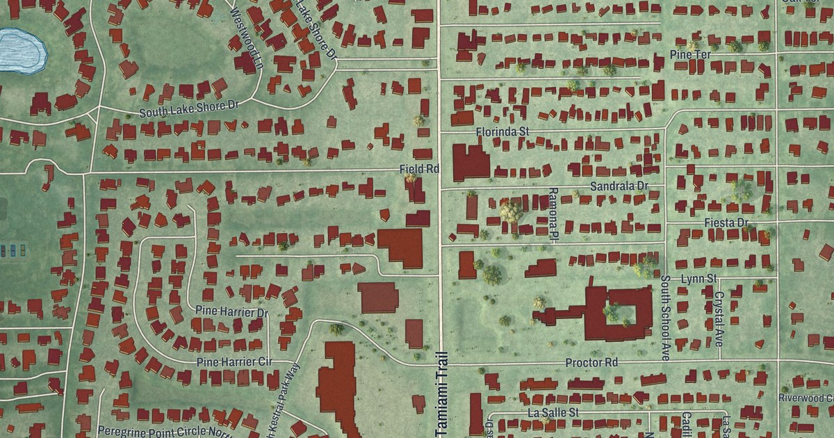 Map of South Sarasota, Florida in 2026