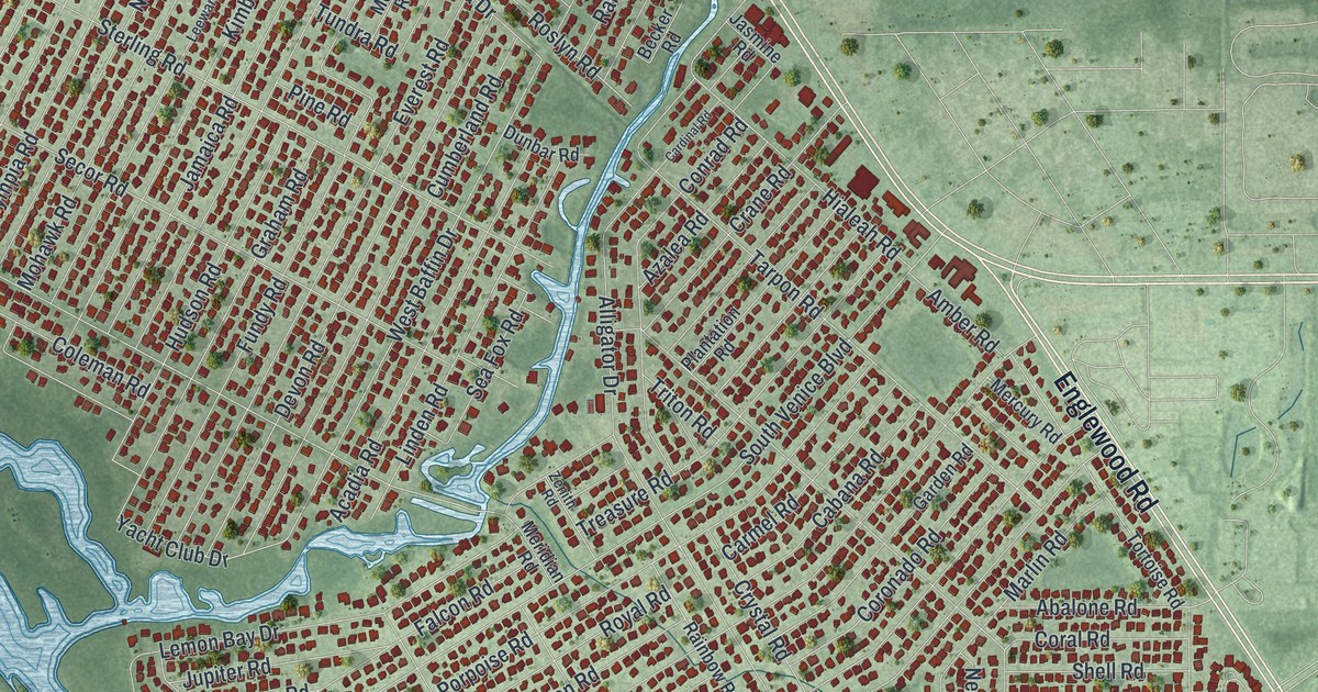 Map of South Venice, Florida in 2026