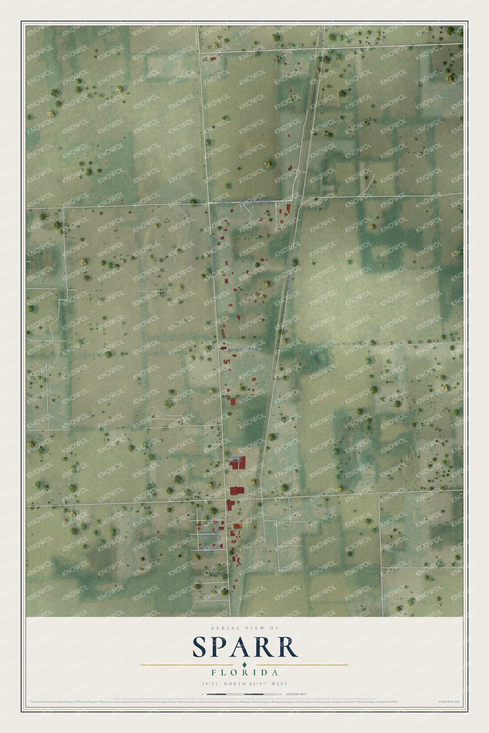 Watermarked full-map preview of Sparr, Florida
