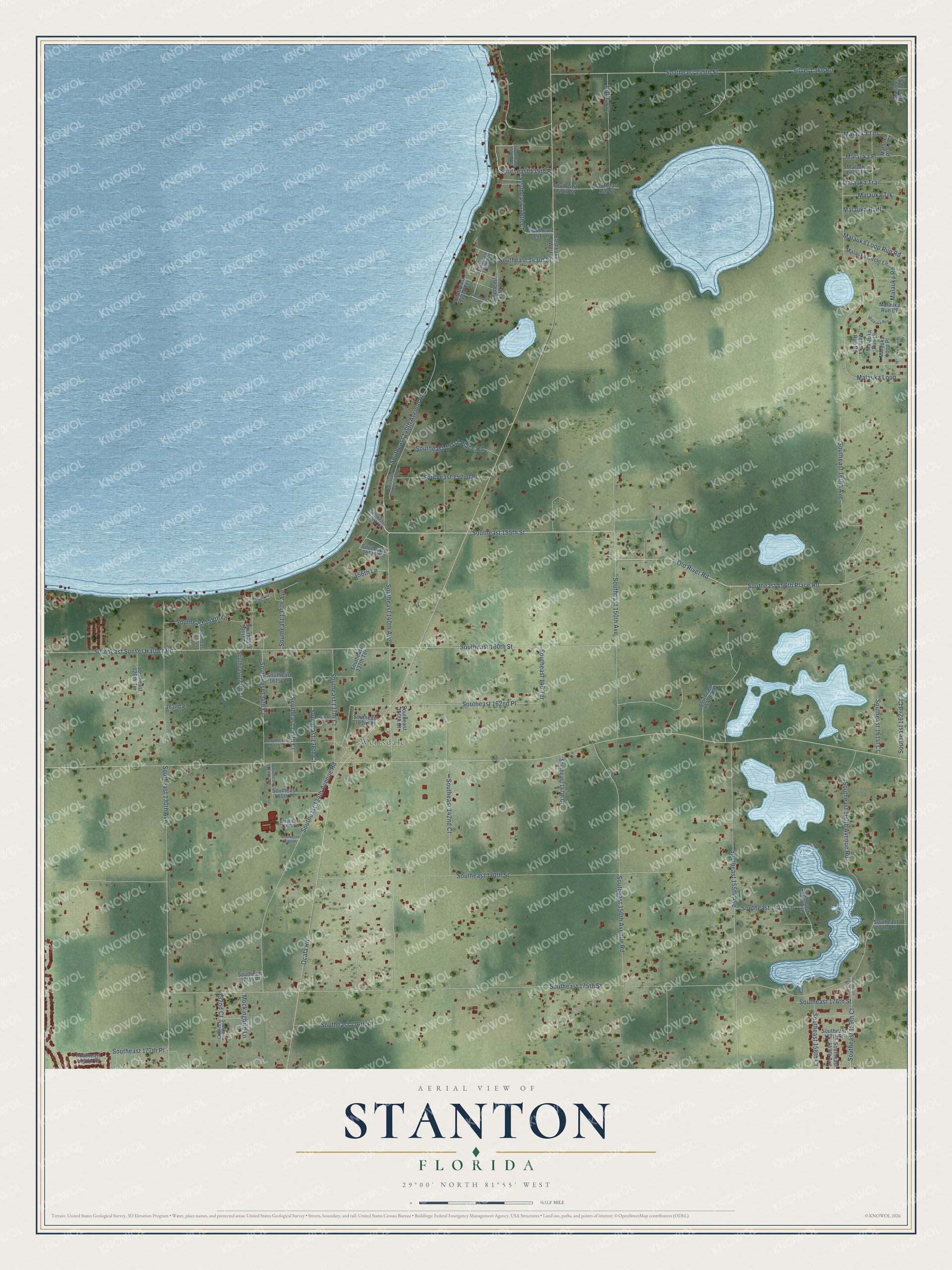 Watermarked full-map preview of Stanton, Florida