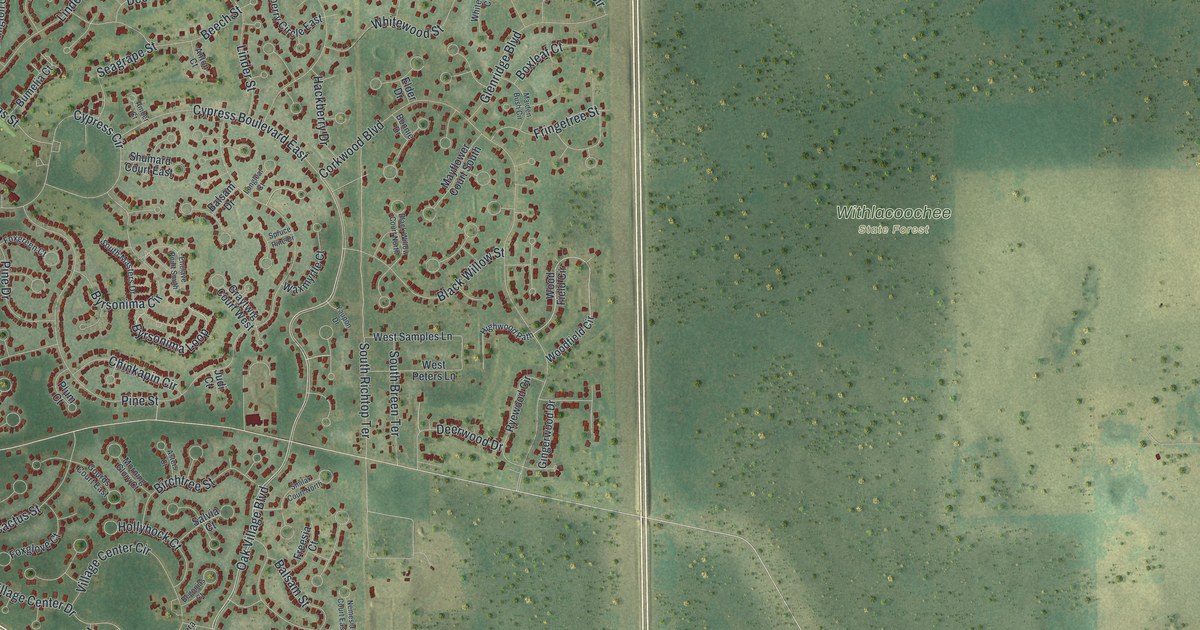 Map of Sugarmill Woods, Florida in 2026