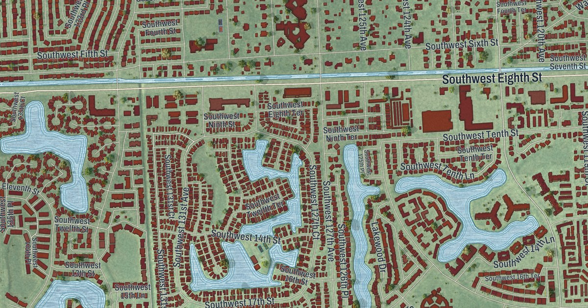 Map of Tamiami, Florida in 2026