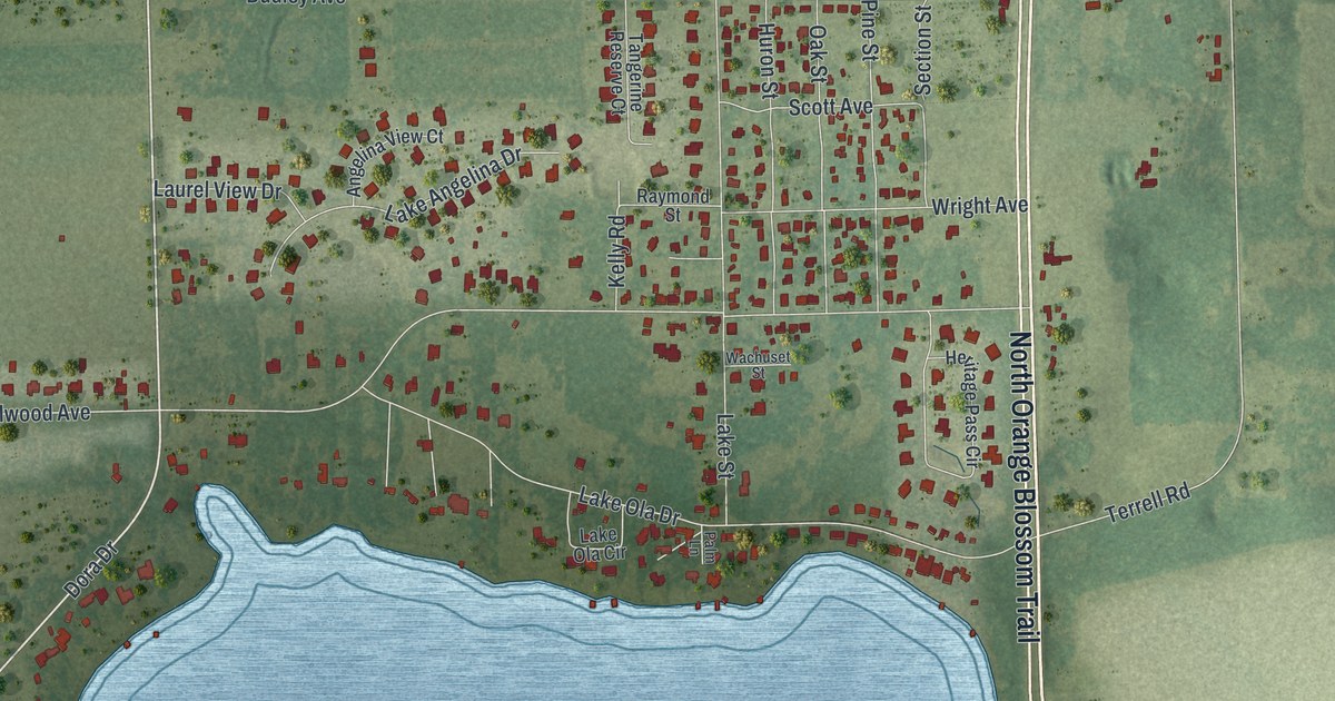 Map of Tangerine, Florida in 2026