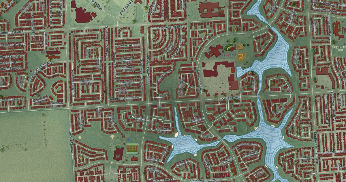 Map of The Hammocks, Florida in 2026