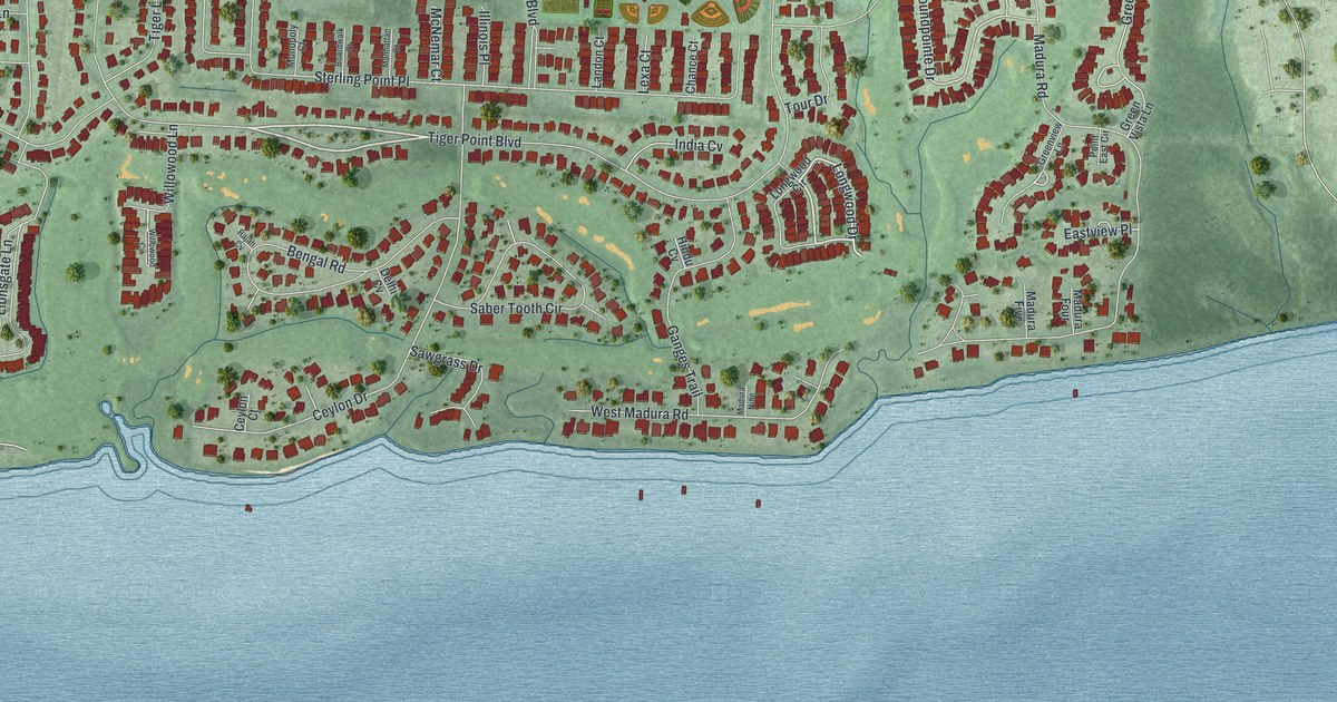 Map of Tiger Point, Florida in 2026