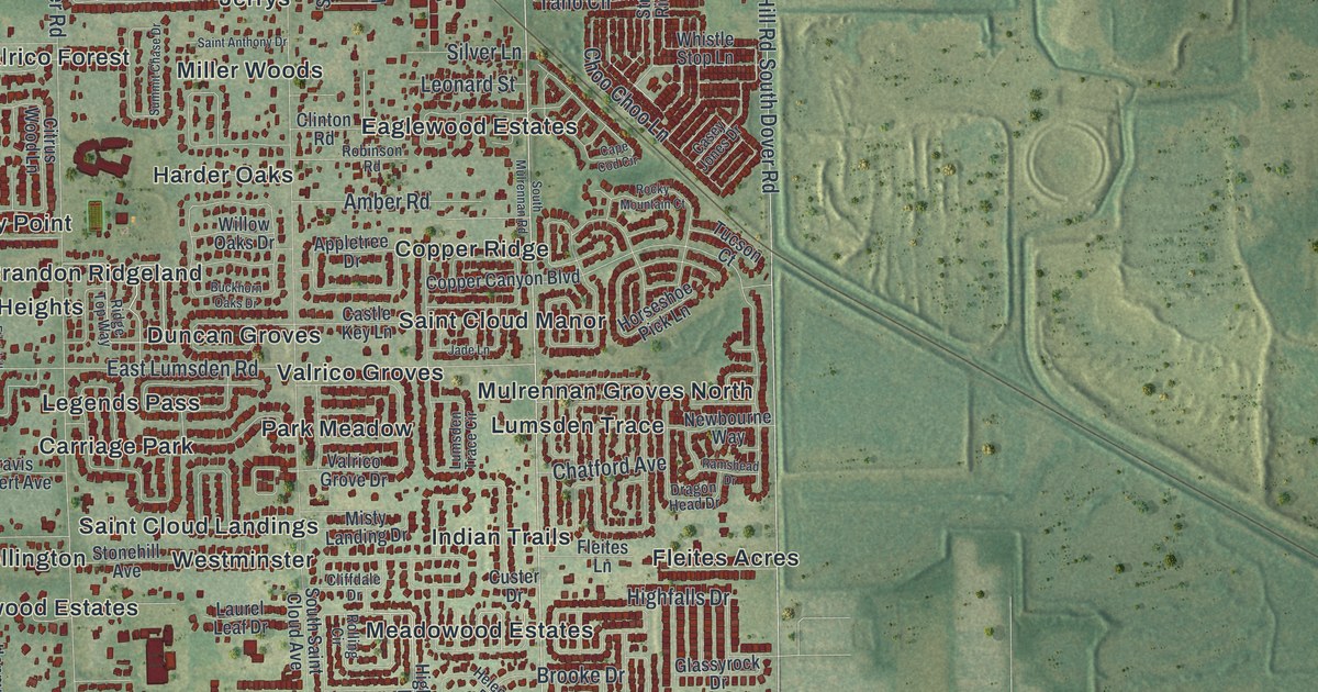Map of Valrico, Florida in 2026