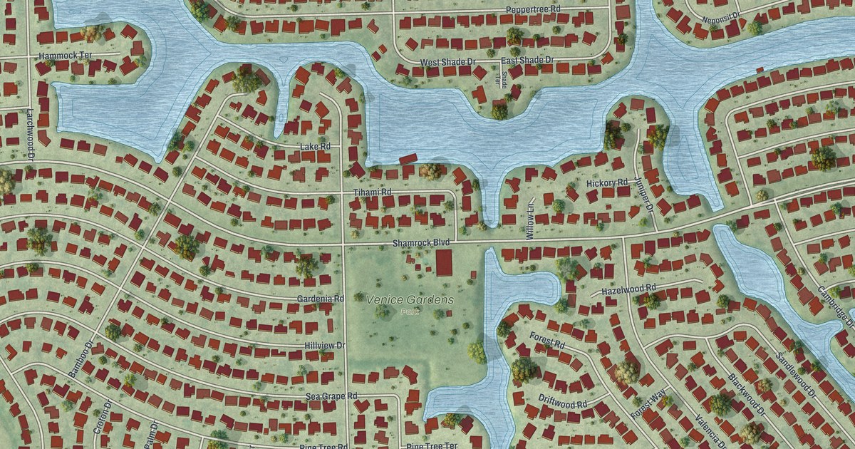Map of Venice Gardens, Florida in 2026