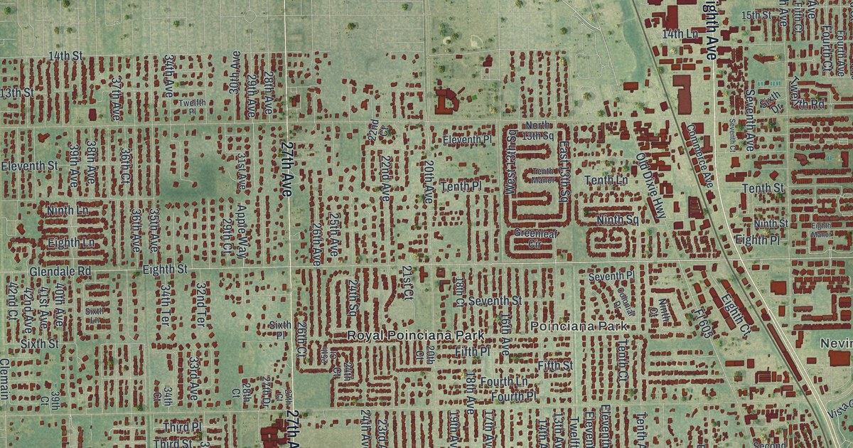 Map of Vero Beach South, Florida in 2026