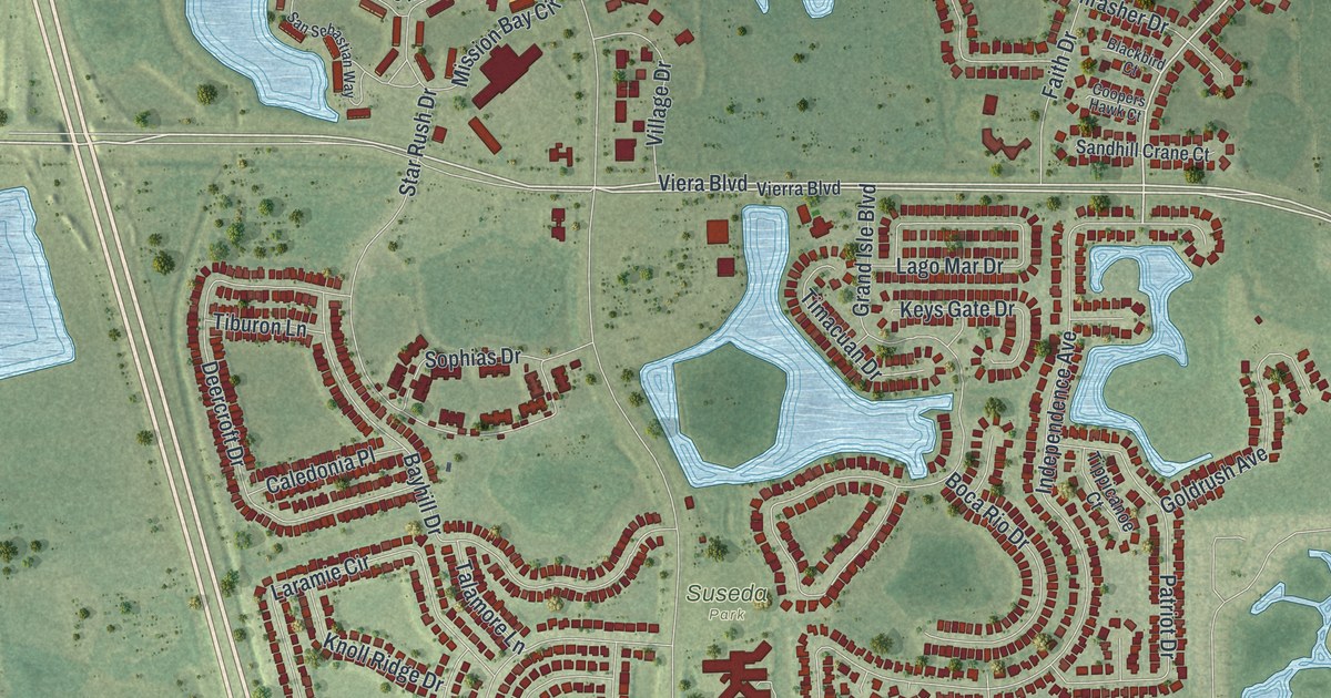 Map of Viera East, Florida in 2026