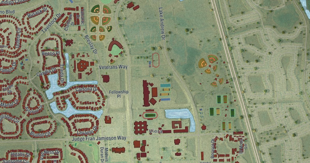 Map of Viera West, Florida in 2026