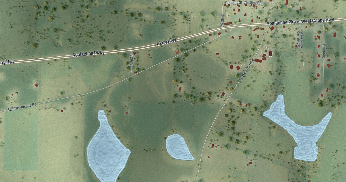 Map of Waukeenah, Florida in 2026