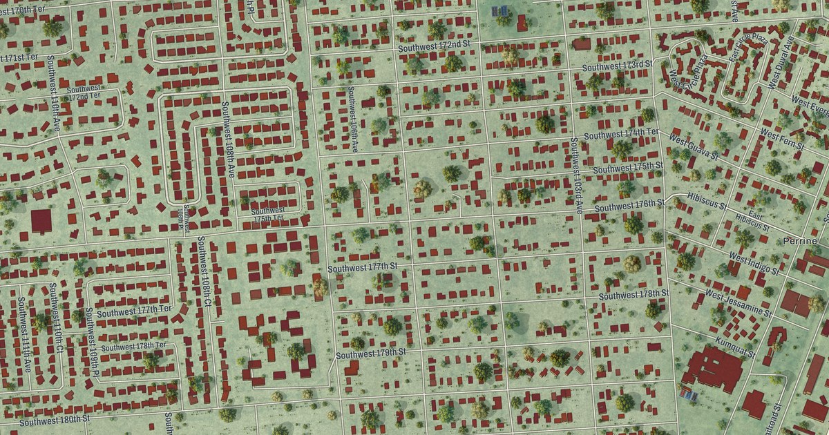 Map of West Perrine, Florida in 2026