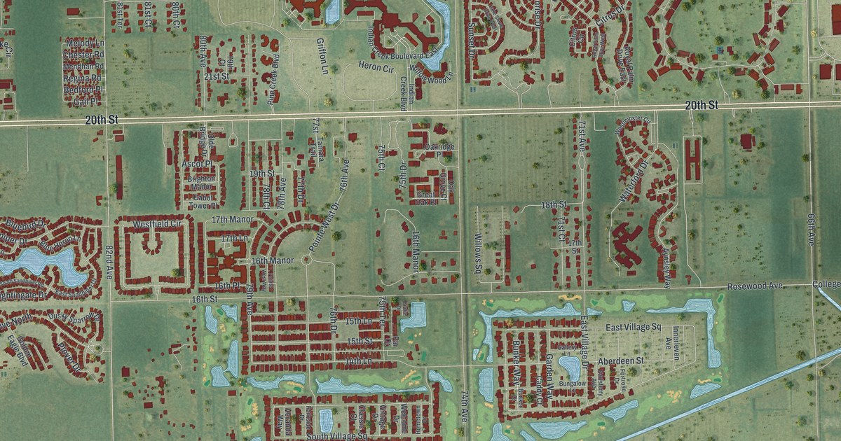 Map of West Vero Corridor, Florida in 2026