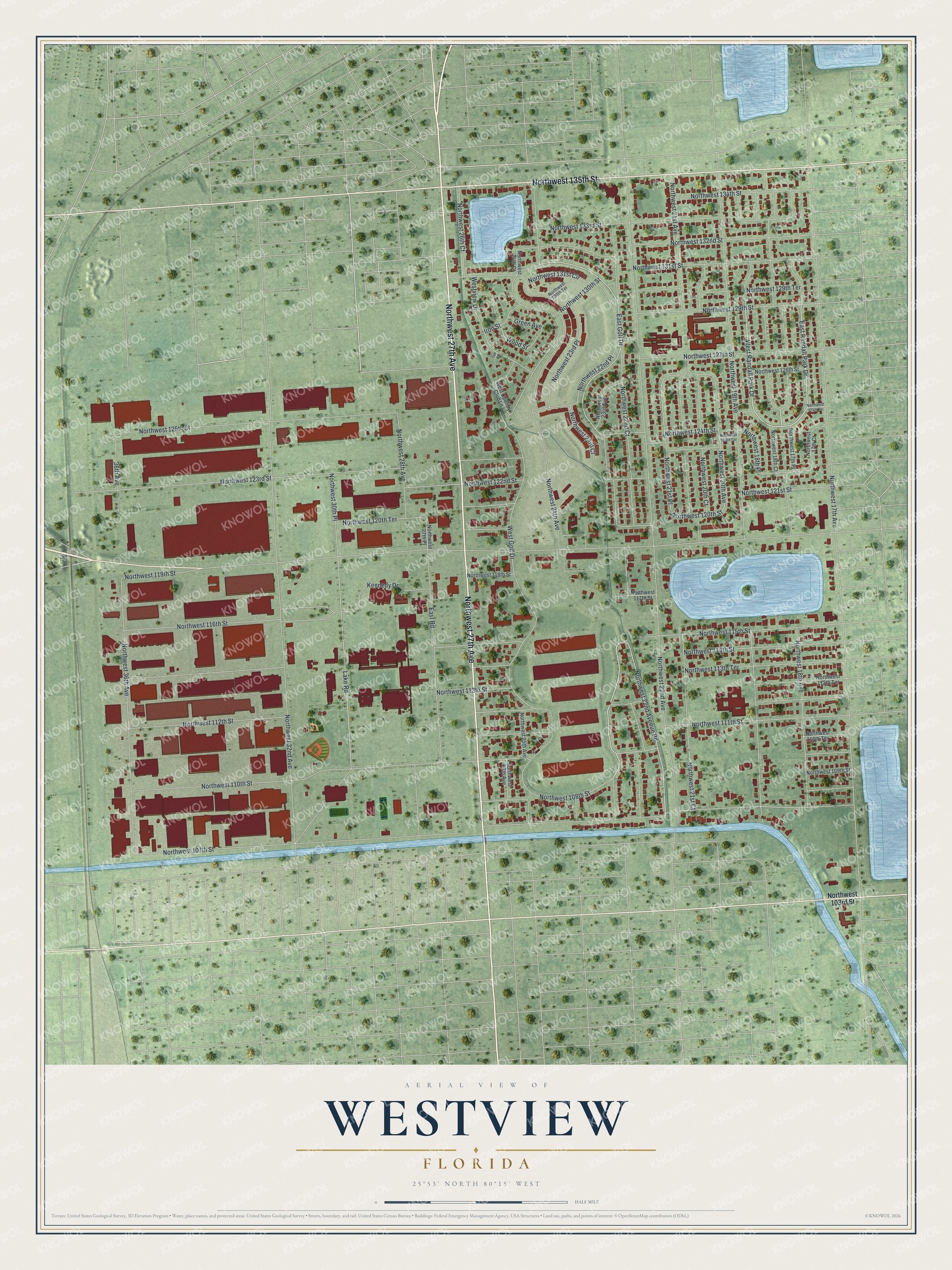 Watermarked full-map preview of Westview, Florida