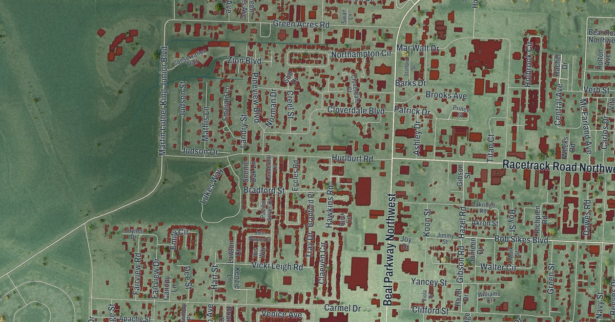 Map of Wright, Florida in 2026