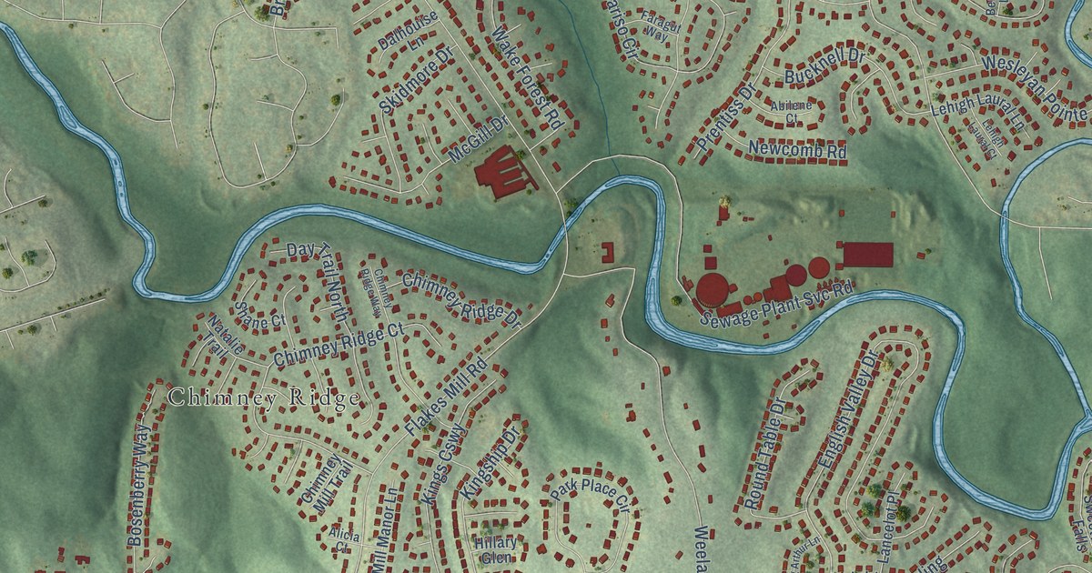 Detailed Map of Chapel Hill, DeKalb County, Georgia