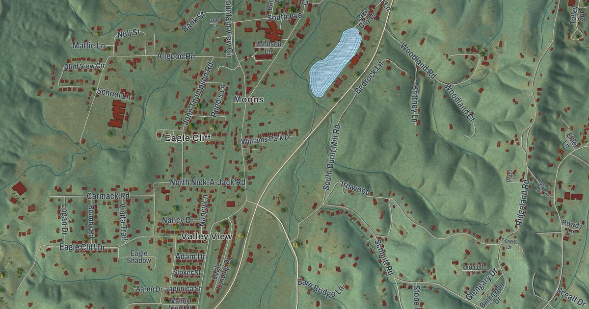 Map of Chattanooga Valley, Georgia in 2026