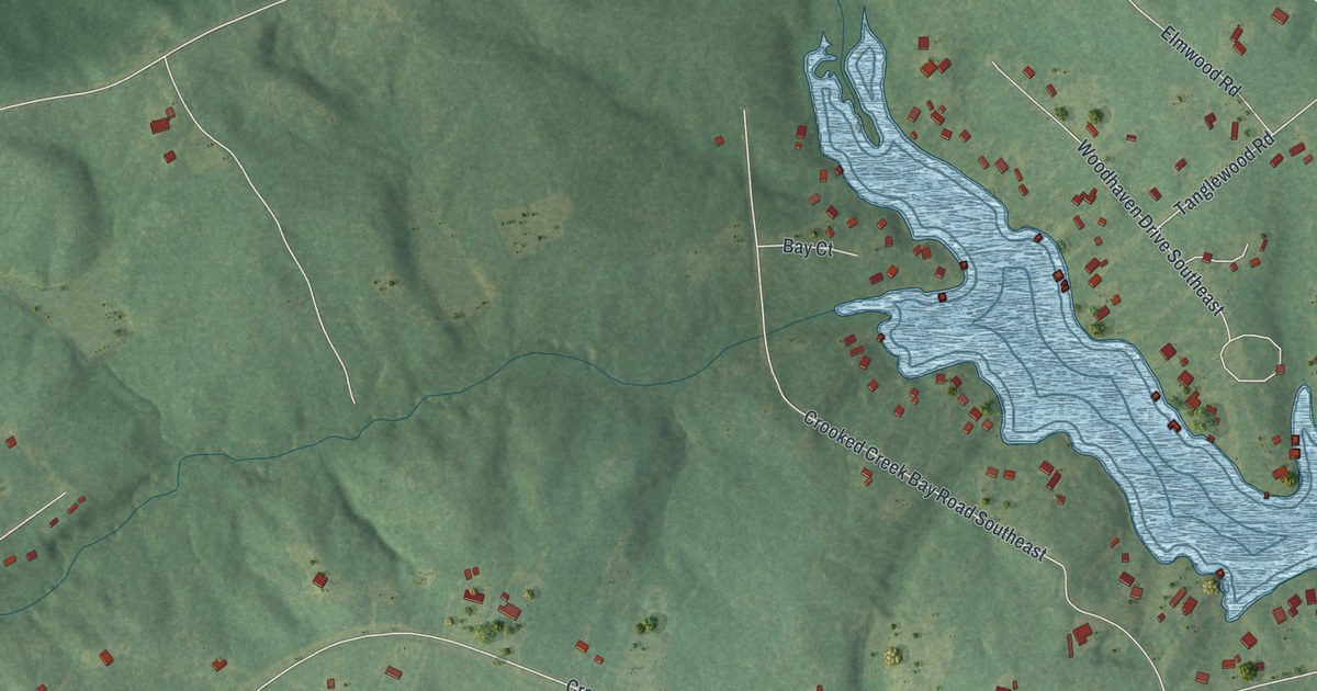 Map of Crooked Creek, Georgia in 2026