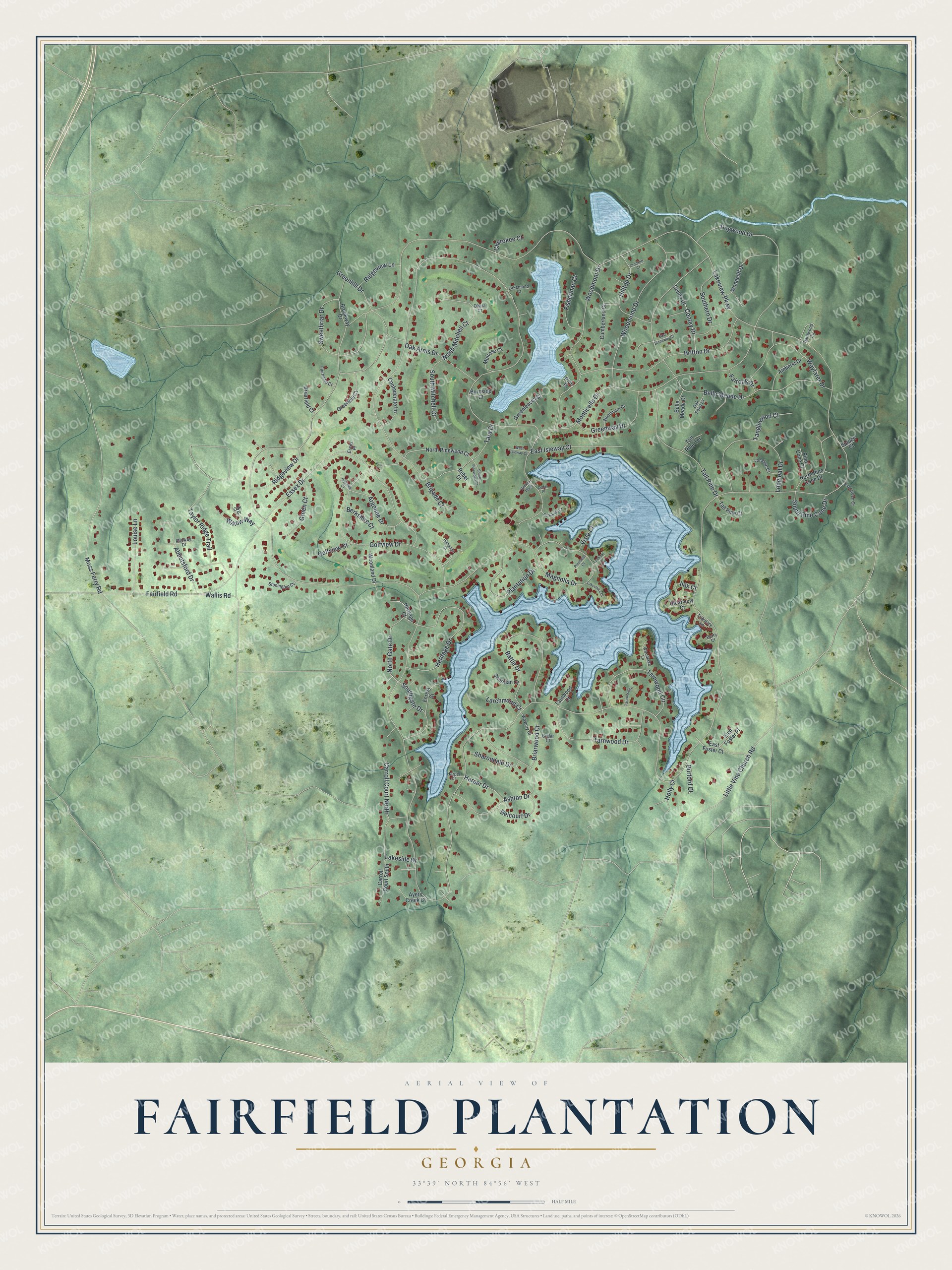 Watermarked full-map preview of Fairfield Plantation, Georgia