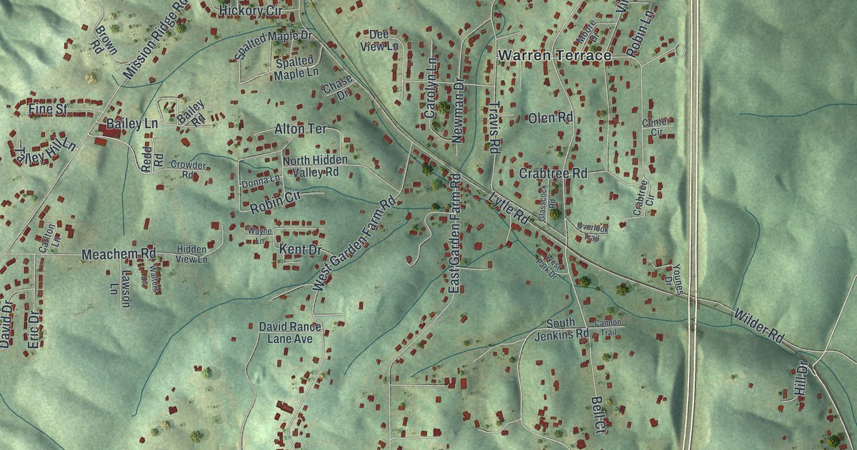Map of Fairview, Georgia in 2026