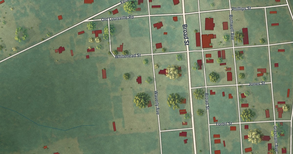Map of Gough, Georgia in 2026