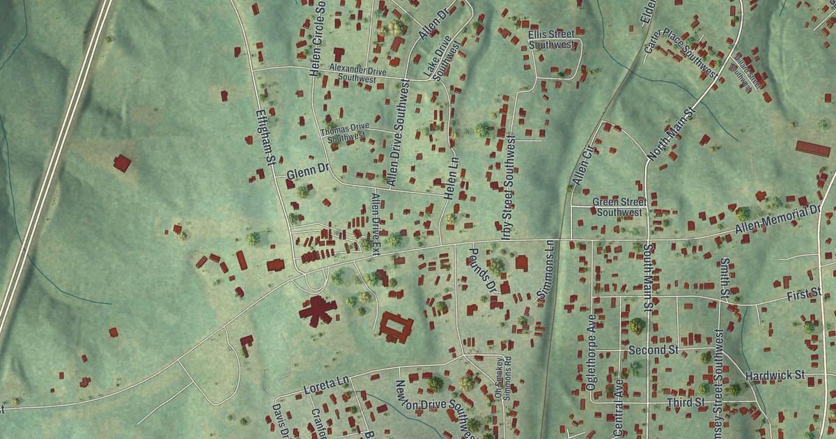Map of Hardwick, Georgia in 2026