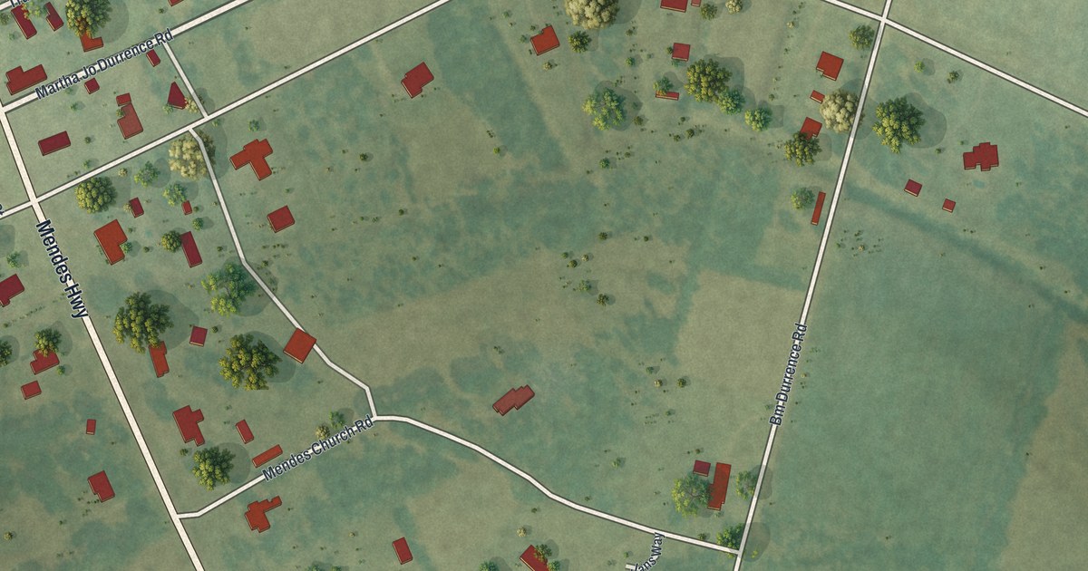 Map of Mendes, Georgia in 2026