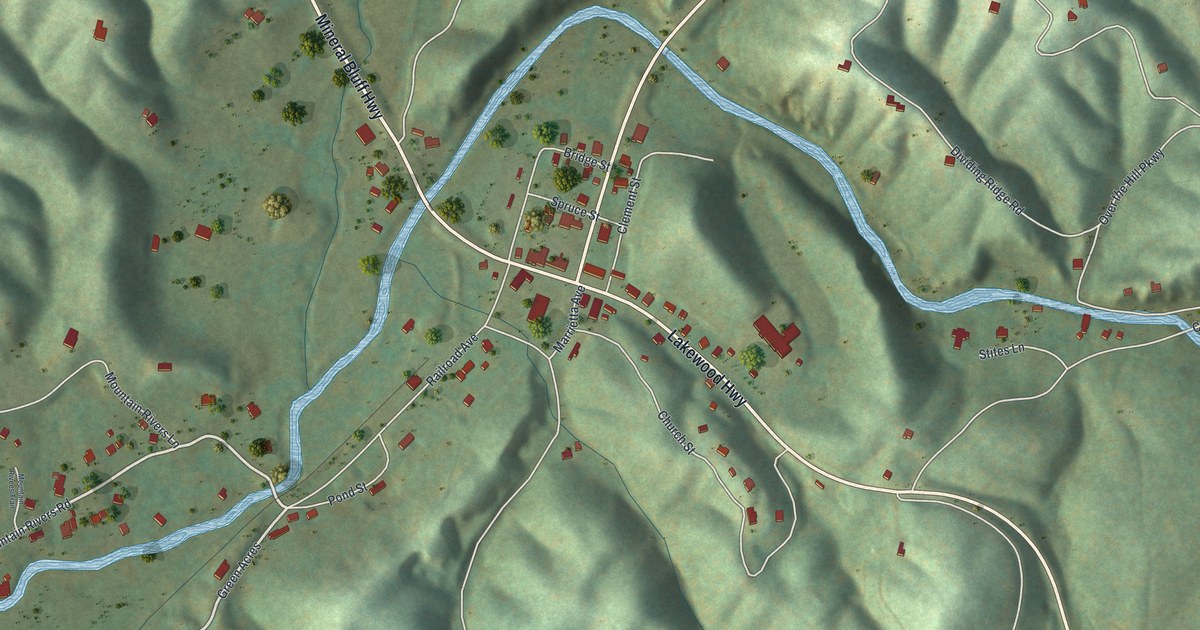 Map of Mineral Bluff, Georgia in 2026