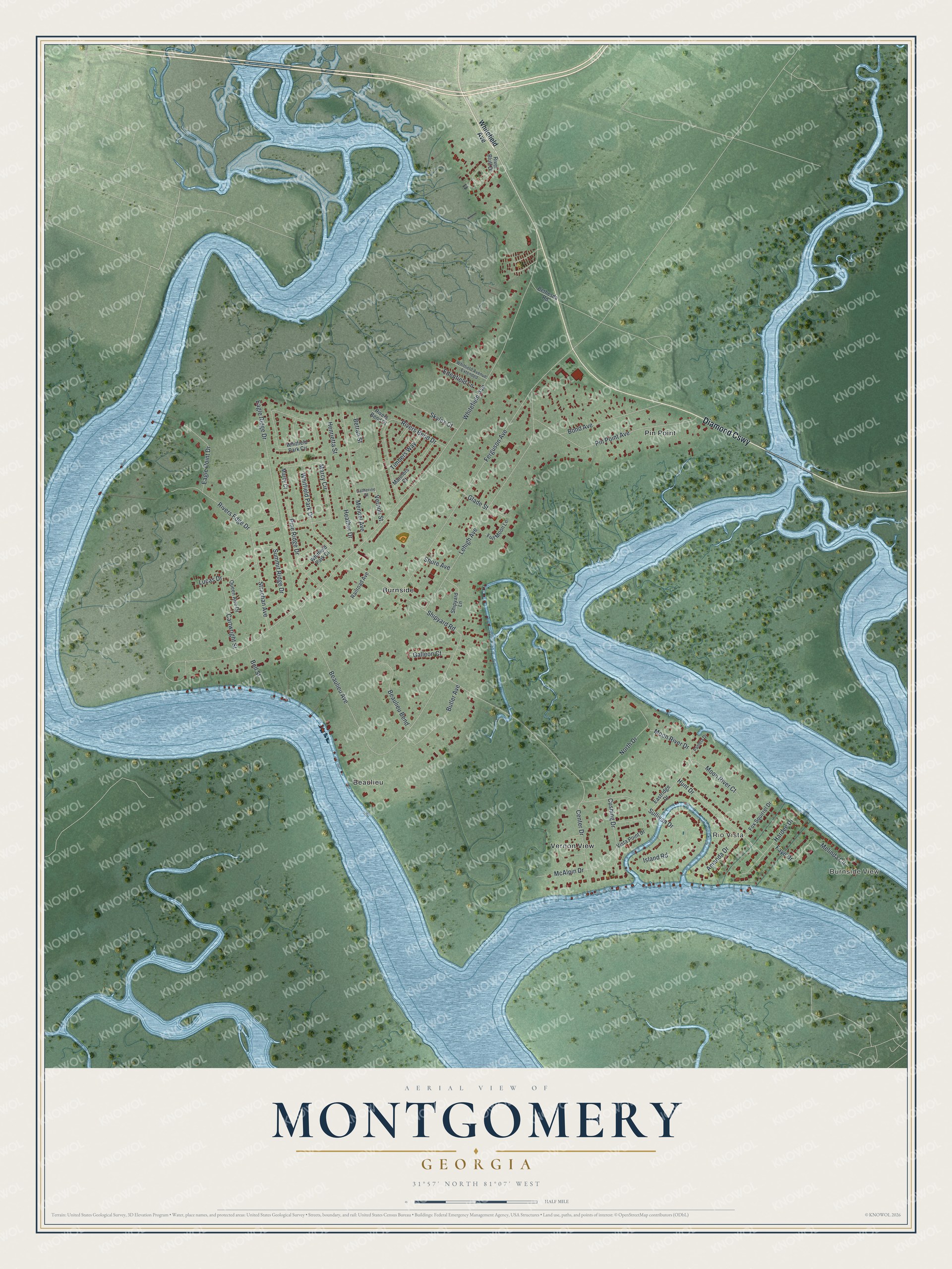 Watermarked full-map preview of Montgomery, Georgia