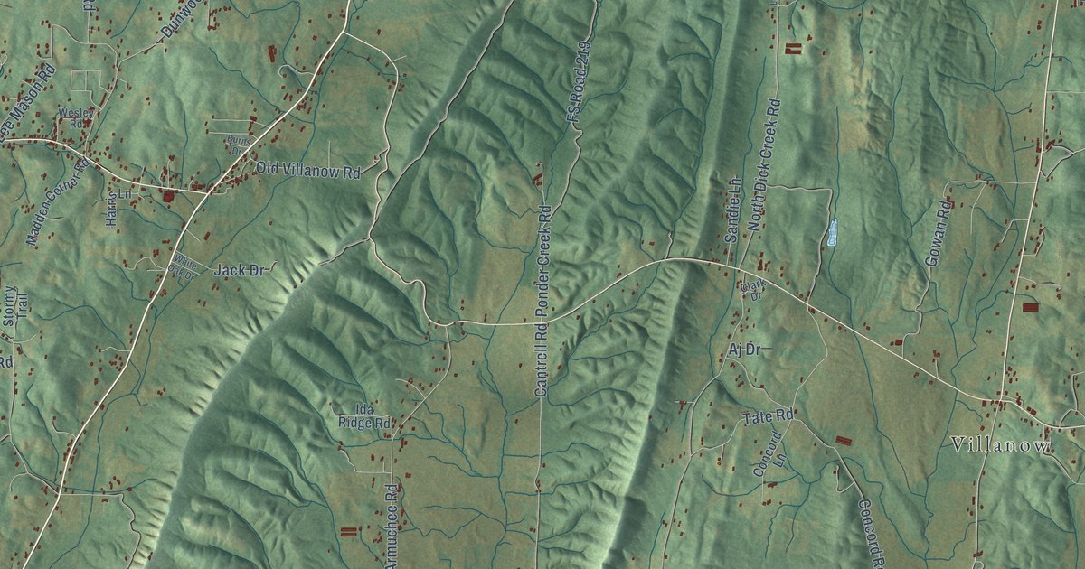 Detailed Map of Naomi, Georgia