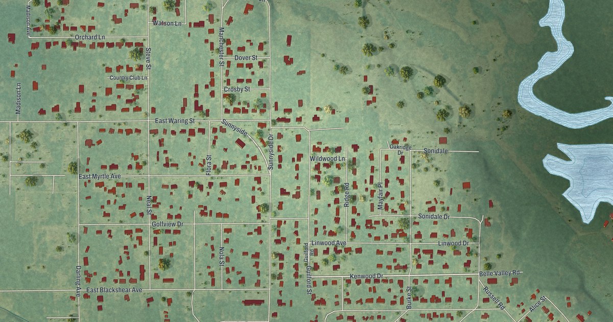 Map of Sunnyside, Georgia in 2026