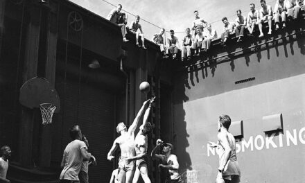 Gerald Ford Goes Up for the Tip-Off on USS Monterey, 1944