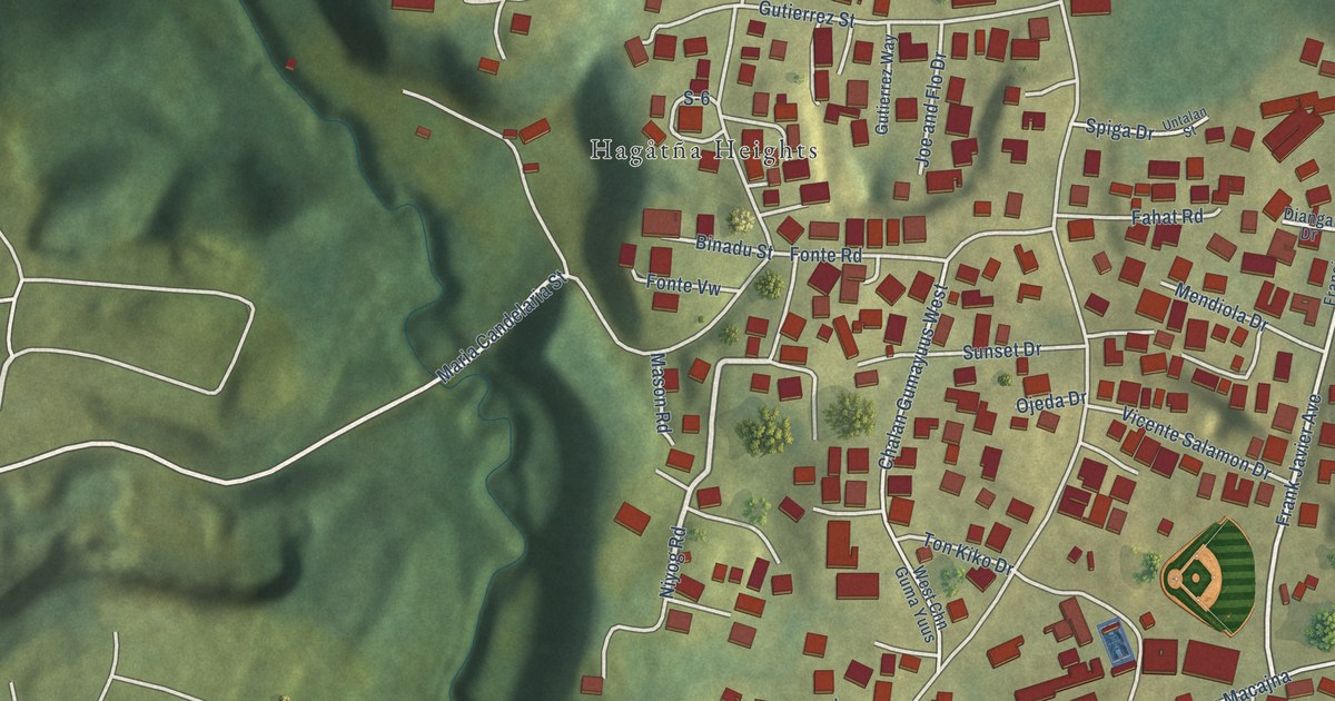 Map of Agana Heights, Guam in 2026