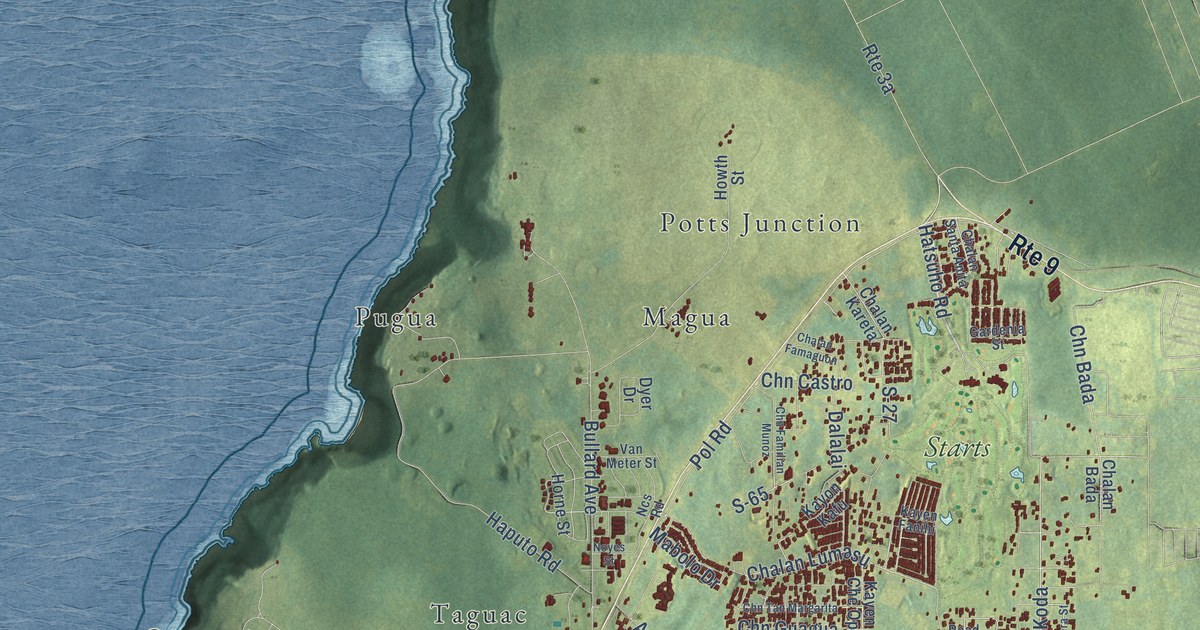 Map of Dededo, Guam in 2026
