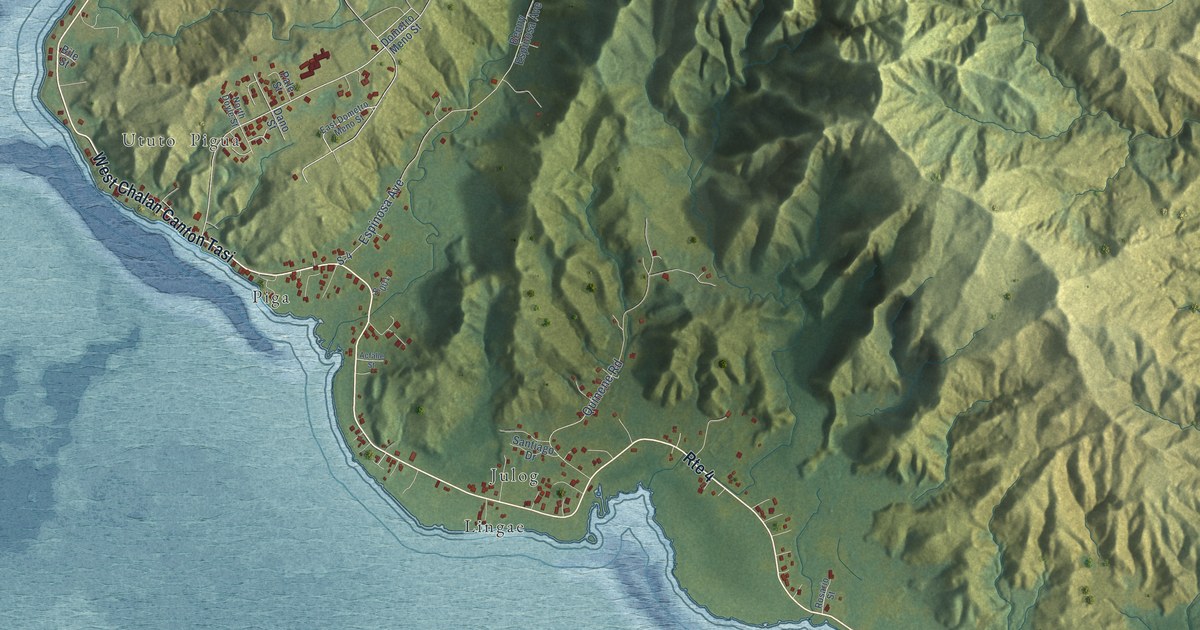 Map of Malesso’, Guam in 2026