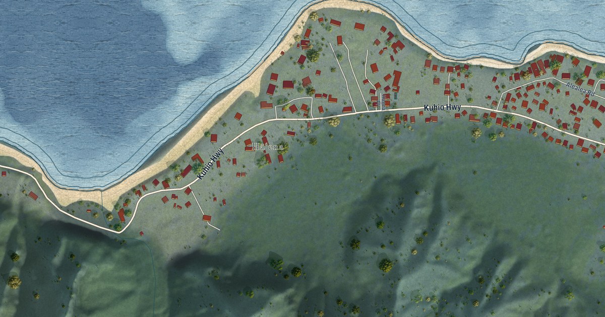 Map of Haena, Hawaii in 2026
