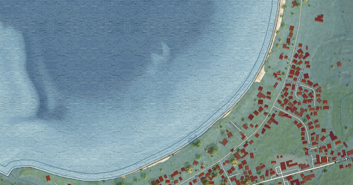 Map of Hanalei, Hawaii in 2026