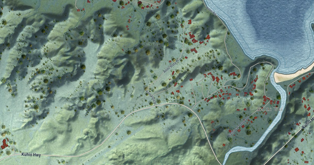 Map of Kalihiwai, Hawaii in 2026
