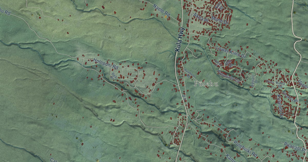 Map of Kula, Hawaii in 2026
