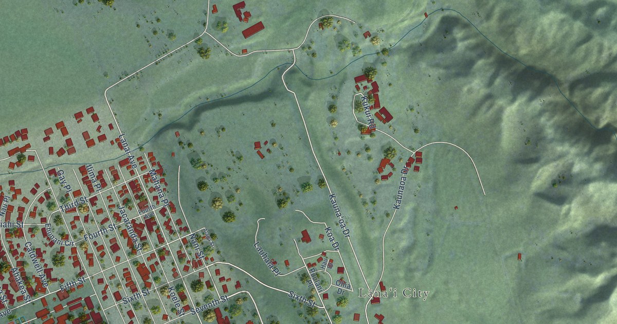 Map of Lanai City, Hawaii in 2026