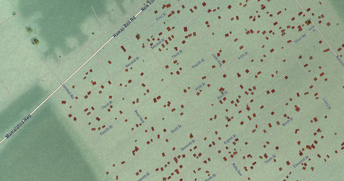 Map of Mauna Loa Estates, Hawaii in 2026