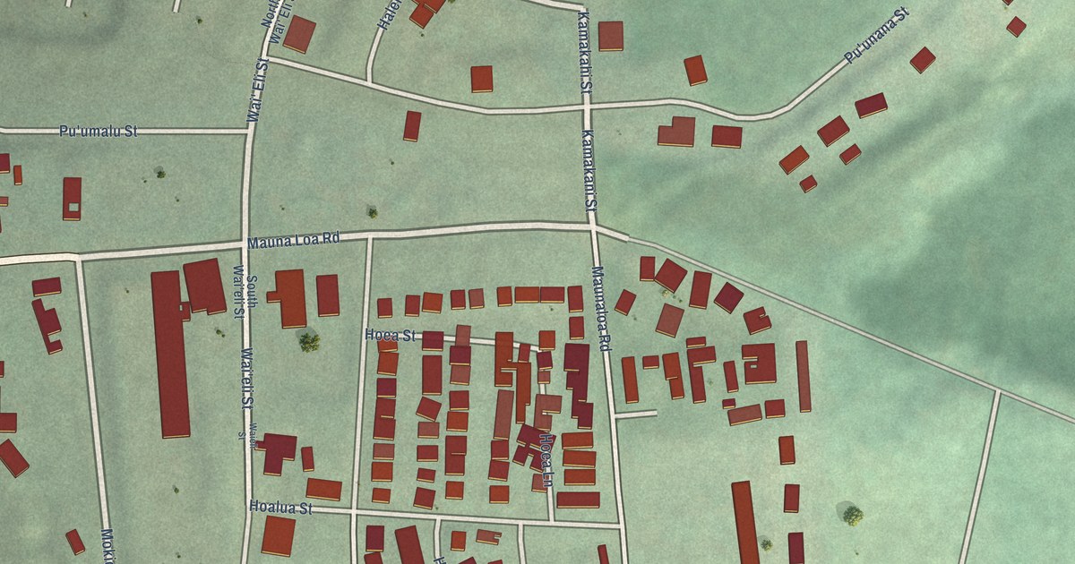 Map of Maunaloa, Hawaii in 2026