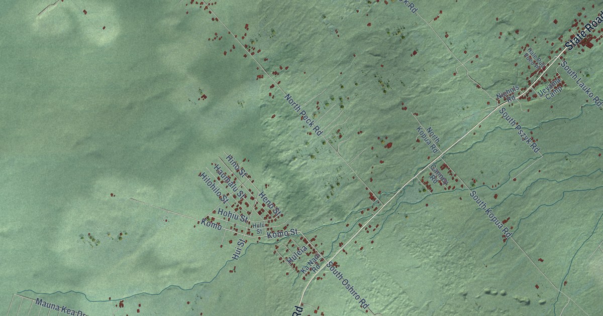 Map of Mountain View, Hawaii in 2026