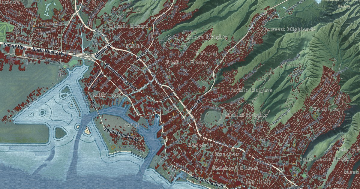 Map of Urban Honolulu, Hawaii in 2026