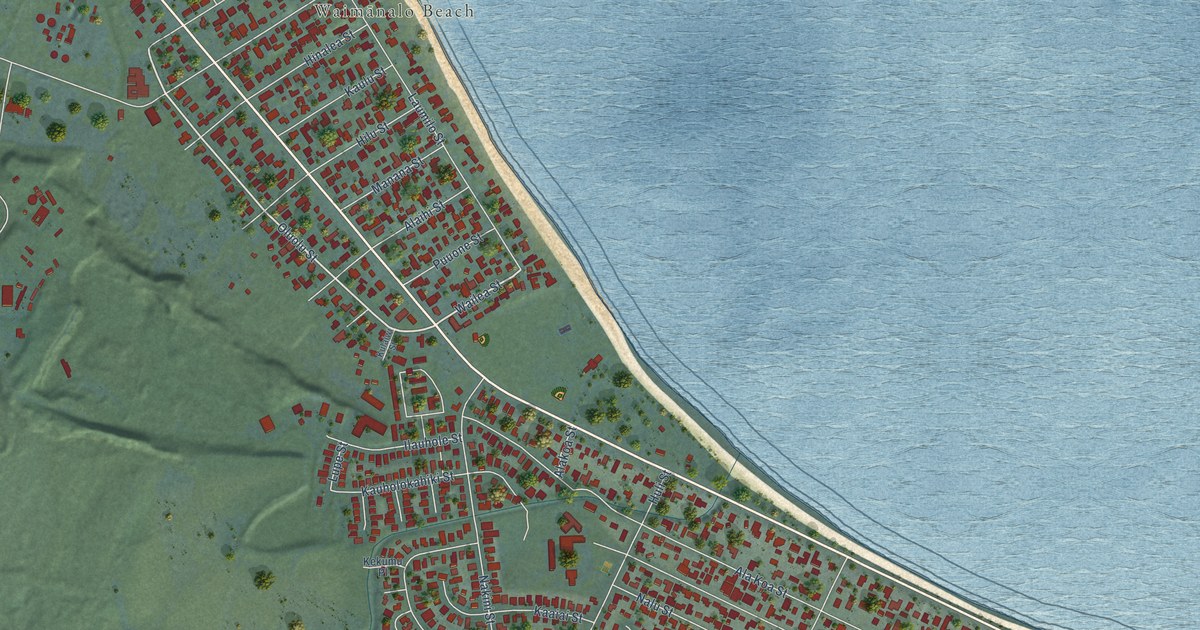 Map of Waimanalo Beach, Hawaii in 2026