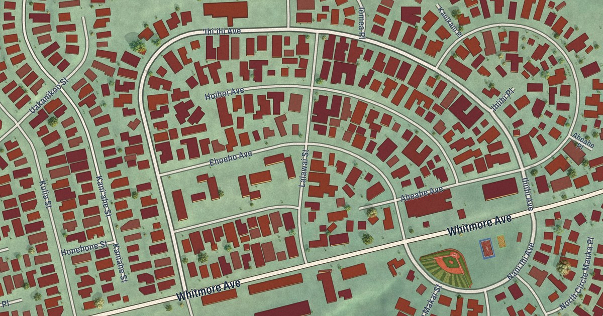 Map of Whitmore Village, Hawaii in 2026
